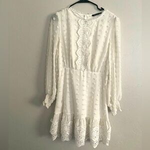 White long sleeve mini
